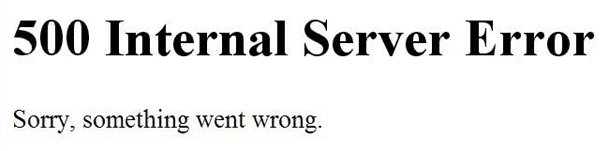 500 Internal Server Error